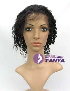   Jerry curl 100% Indian Remy Human Hair Full / Front Lace Wigs  