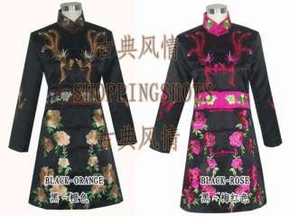 Chinese clothing jacket Asian clothes gowns 080607 rose  