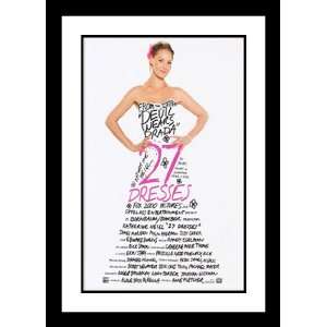  27 Dresses 20x26 Framed and Double Matted Movie Poster 