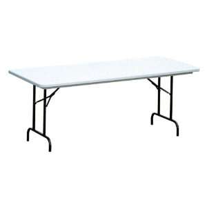  Correll Blow Molded Plastic Folding Table   Adjustable 