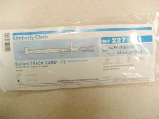 Trach Care 72 Ballard  Kimberly Clark 14fr Ref  227 1 Trach Kit FREE 