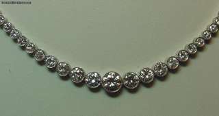 Superb 11 Carats Diamonds Platinum Necklace 25.9g  