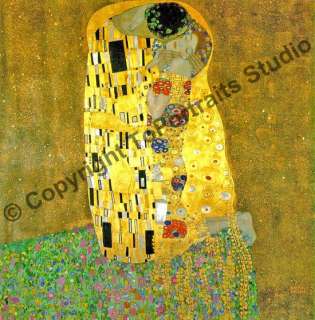 Gustav Klimt   The Kiss Reproduction Oil Art Painting  
