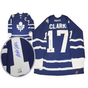 Wendel Clark Signed Jersey Maple Leafs Dark Replica