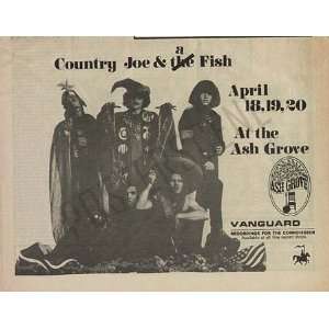  Country Joe & The Fish Ash Grove Concert Ad 1969