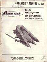 Avco New Idea Uni System 762 Row Crop Attachment 1973  