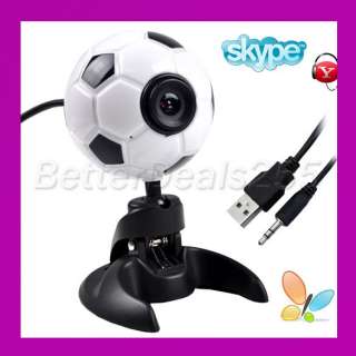 USB 2.0 Football 300K Pixels Webcam Web Cam Camera PC  