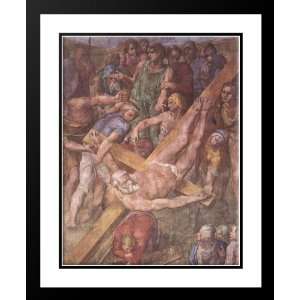  Michelangelo 28x36 Framed and Double Matted Matyrdom of 