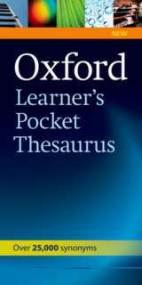   Pocket Thesaurus A dictionary of synonyms for learners of English
