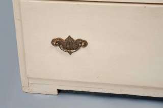 English Antique Victorian White Painted Pine Chest  