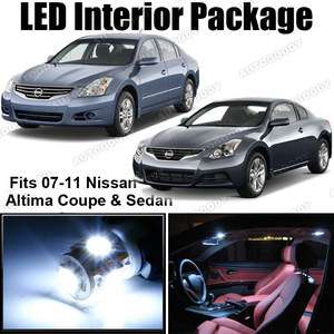 7x White LED Lights Interior Package Deal Nissan Altima  