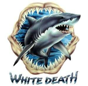 GREAT WHITE SHARK MAN EATER JAWS PREDATOR T SHIRT WS101  
