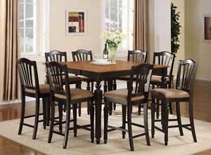 PC COUNTER HEIGHT DINING ROOM SET TABLE 8 BAR STOOLS  