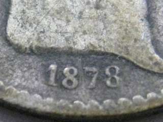 1878 (H) 10 cent. Danish West Indies Low mint; 80,000.  