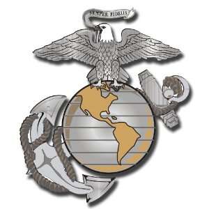  3.8 US Marine Corps Eagle Globe and Anchor Decal Sticker 