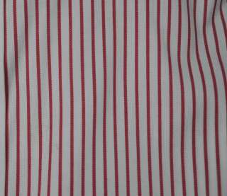   Slim Fit Spread Collar Dress Shirt Red White Stripe 16.5x32  