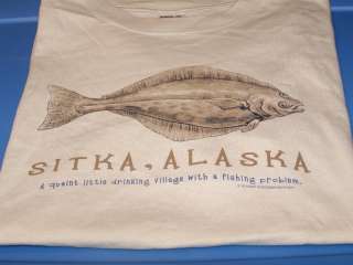 SITKA ALASKA   Fishing & Drinking Vacation T Shirt MED  