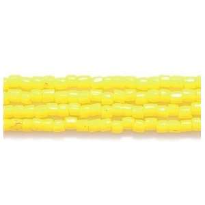   Cut Style Seed Glass Bead, 12/0 Size, Opaque Light Yellow, 3000 Pack