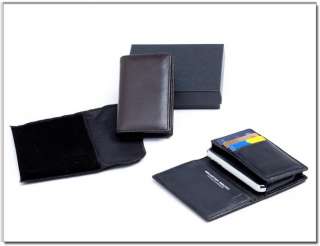 Genuine Leather Case Wallet For iPhone 3g 3gs 4g blackberry9700 plus 