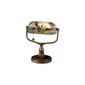  Dale Tiffany Handpainted Golf Handale Table Lamp