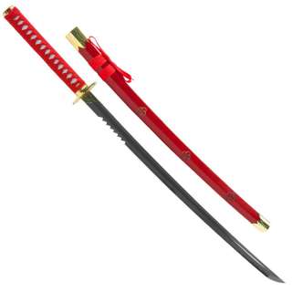 Whetstone™ Scarlet Katana Sword W/ Part Serrated Blade  