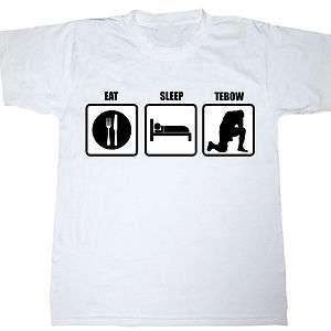 EAT SLEEP TEBOW TIM funny COOL sports football T shirt Shirt S,M,L,XL 