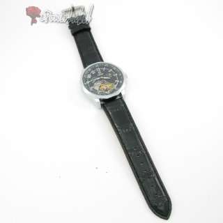 Y194 Mechanical Chronograph Balance Wheel Black Watch  