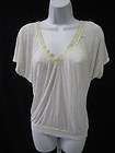 free people white short sleeve silver $ 29 00   