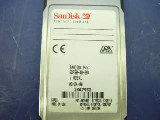 SanDisk 48MB Flash Disk PCMCIA PC Card ATA SDP3B 48 584  