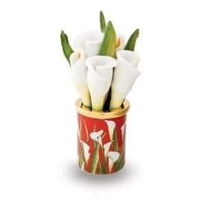 Calla Lilies Floral Enamel Box