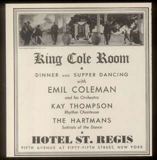 1936 Maxfield Parrish Old King Cole art Hotel St. Regis New York City 