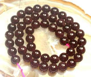 8mm round natural garnet loose gemstone beads 15  