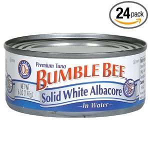 Bumble Bee Solid White Albacore in Water, 6 Ounce Cans (Pack of 24 
