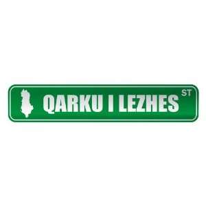   QARKU I LEZHES ST  STREET SIGN CITY ALBANIA