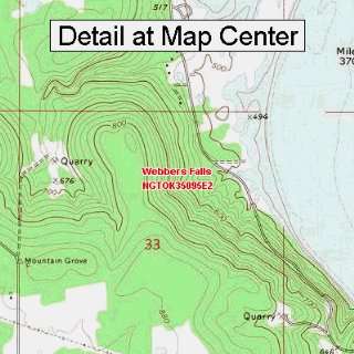  USGS Topographic Quadrangle Map   Webbers Falls, Oklahoma 