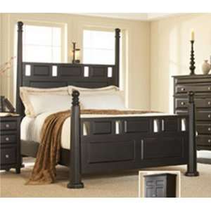  River Forks Alberton Black Queen Size Poster Panel Bed 