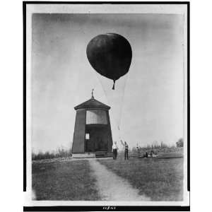 Two men performing balloon test for the Weather Bureau,Washington,D.C.