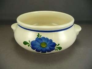 Handbemalt Onion Soup Bowls Blue Flowers Wechsler  