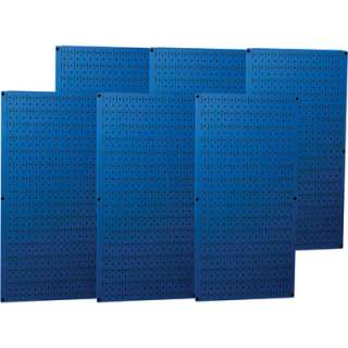 Wall Control Industrial Metal Pegboard Blue Six 16in x 32in Panels 35 