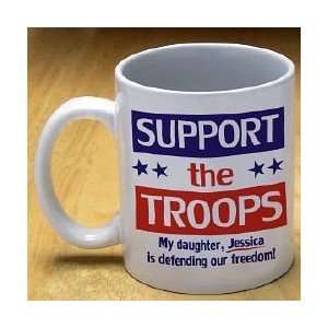  Support Our Troops Coffee Mug   Personalized Military 