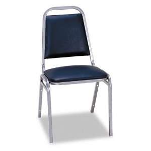  Alera Upholstered Stacking Chairs W/Square Back, Blue 