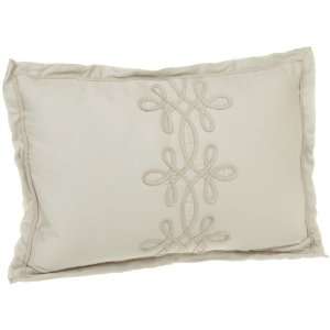 Vera Wang Love Knots Appliquéd Decorative Pillow, Platinum, 15x22