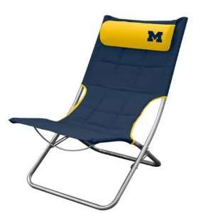 Logo Chair Michigan Wolverines Chair Lounger   Michigan Wolverines One 