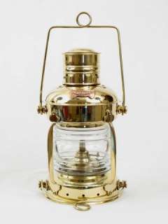 Brass Anchor Oil Lantern 12 Nautical Lamp Gift NEW  