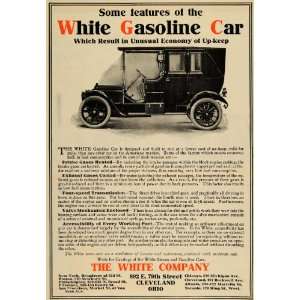  1910 Ad White Gasoline Cars Economy Cylinders Steam 