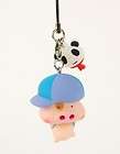 FUN CHARM PIG Panda Cell Phone Keychain Toy Gift Blue