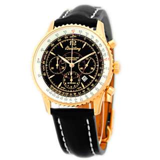 BREITLING 18K Rose Gold Navitimer Chronograph Montbrillant # H41330 