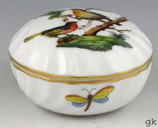 Beautiful Herend of Hungary Small Covered Jar Birds  