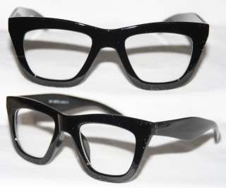   Glasses Thick Wayfarer Black Frame Medium Size Geek Retro Vintage 426