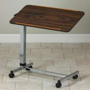 Base, Tilt Top, Over Bed Table with Gray Laminate Top  